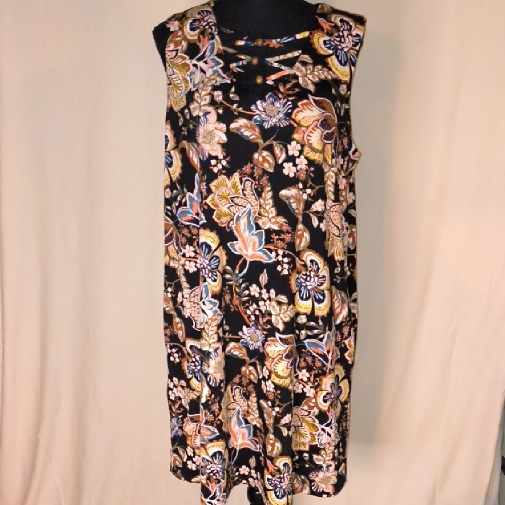 Apt. 9 Floral Sleeveless Dress Size L